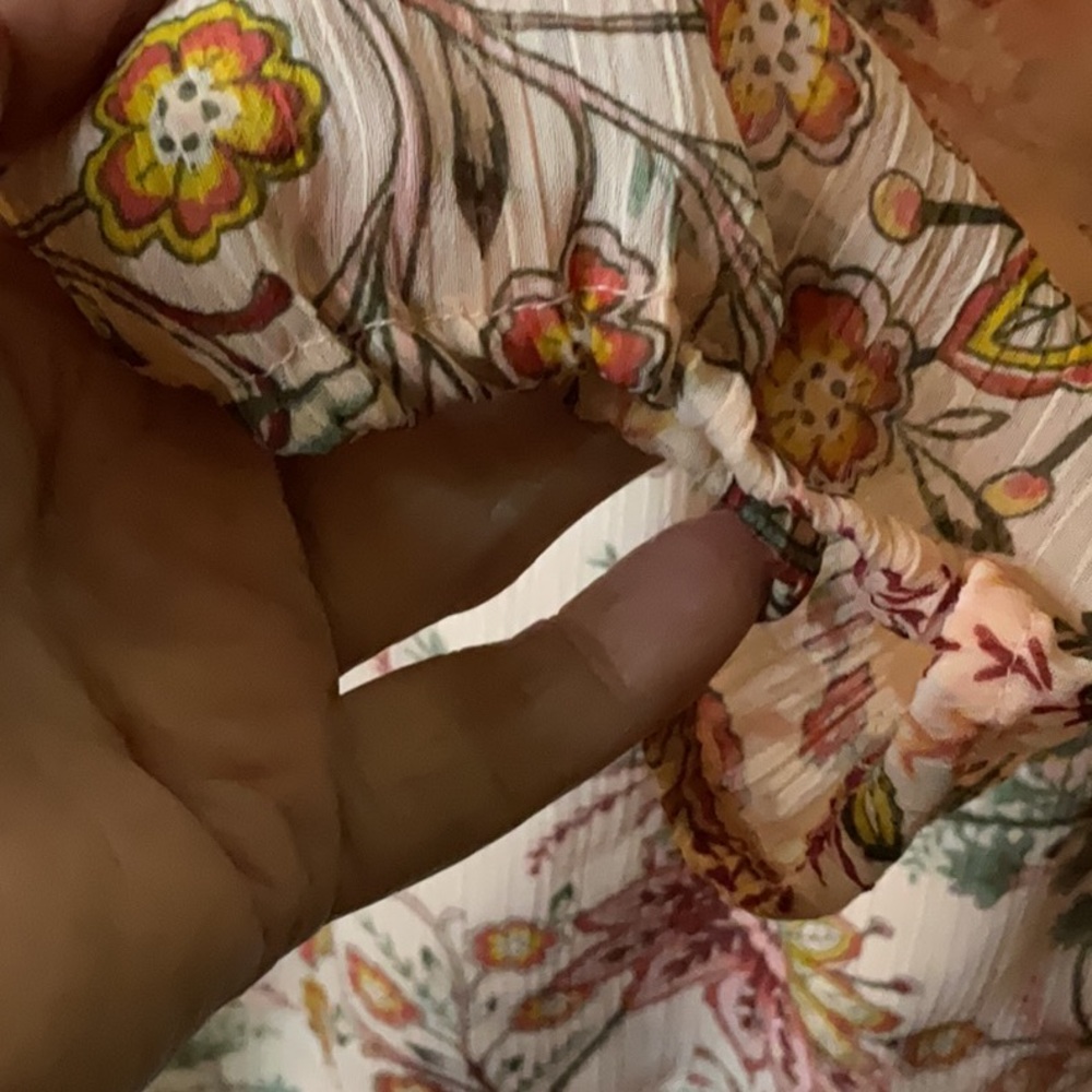 St. John's Bay Pink Floral Peasant Tunic - Picture 5 of 6